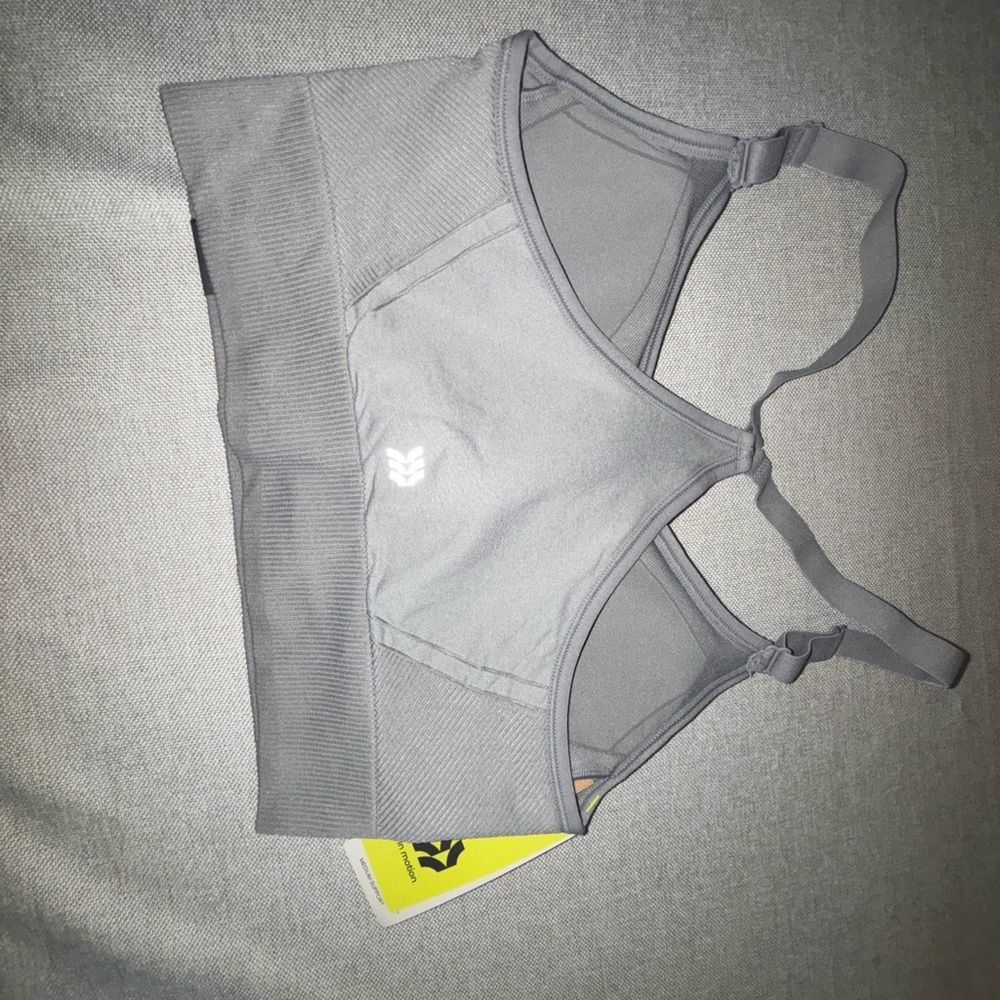 All in Motion Gray Sports Bra with Adjustable Straps - Picture 3 of 9